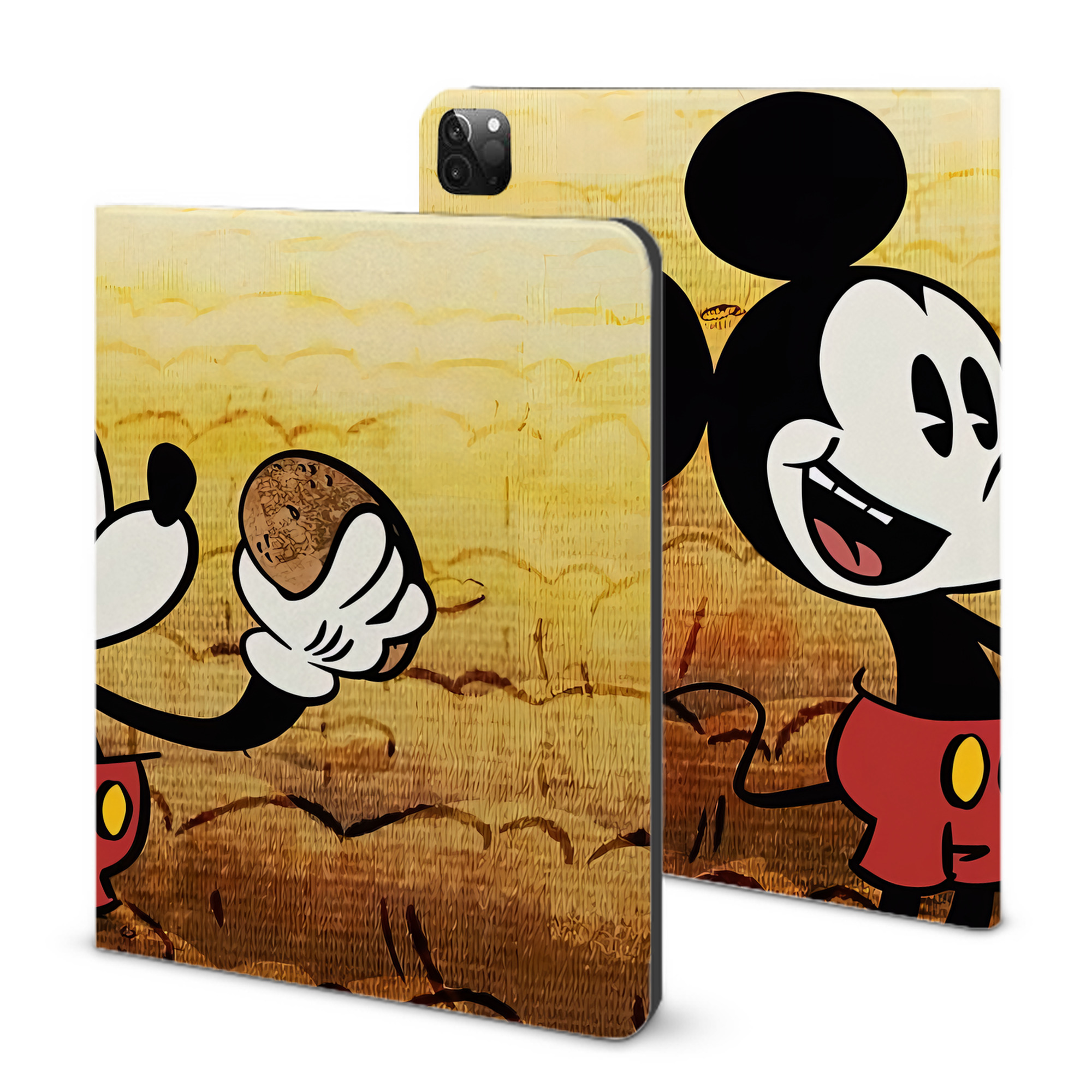 （画像用） ミッキーマウス Mickey Mouse IPadケース ペンホルダー付き ブックスタイルデザイン